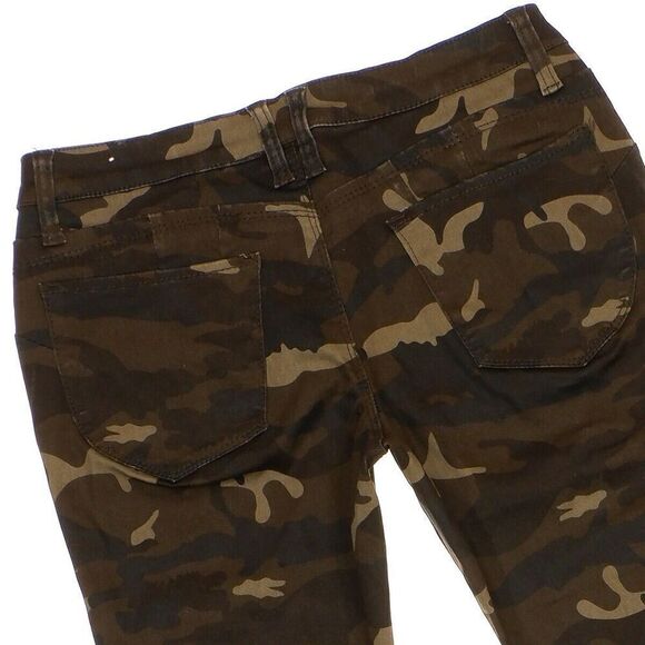 Hybrid & Company Camouflage Skinny Jeans Size 9 Juniors Green Stretch 28 x 28 - Picture 4 of 9